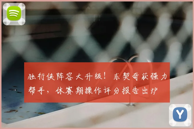 独行侠阵容大升级！东契奇获强力帮手，休赛期操作评分报告出炉